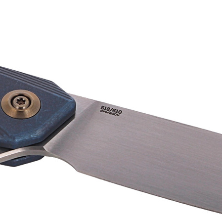 We Knife LE No 518/610 Seer Blue Titanium / Bronze Satin, Hand Rubber Silver (WE20015-2)