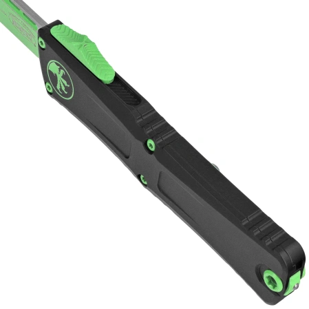 Microtech Combat Troodon Gen III S/E OTF Knife Black Aluminum, Green Mamba Cerakote M390MK by Tony Marfione (1143-1GMSK)