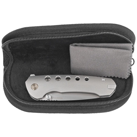 Remette RT-BEE-T Knife w/Titanium Toothpick Gray Titanium, Fine Grinding Pearlescent M390