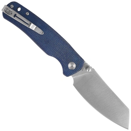 Bestechman Cicada's Wing-TL Knife Blue Canvas Micarta, Satin 10Cr15CoMoV (BMK24-M-1)