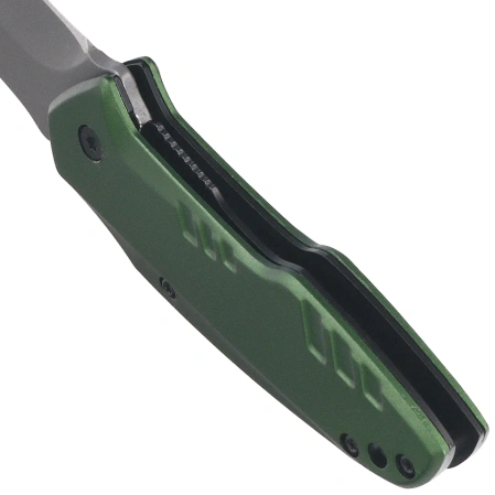 Nóż składany Third Decor Habitat N83V Green Anodized Aluminum, Titanium Gray Coated 420 (TH-N83V)
