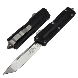 Nóż automatyczny OTF Microtech Scarab II Gen III T/E Black Aluminium, Stonewashed M390MK by Tony Marfione (1279-10)