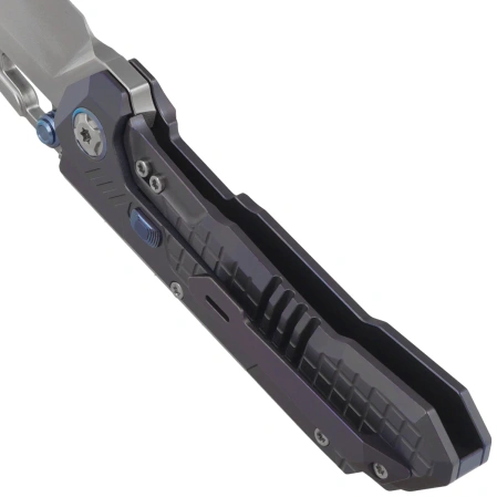 Remette RT-Cool Leopard Knife Grilled Blue Titanium, Pearlescent M390 (RTKS-L)