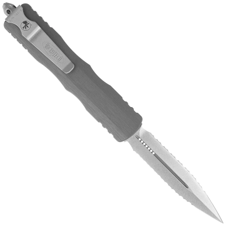 Nóż automatyczny OTF Microtech Dirac Delta D/E Natural Clear Aluminium, Stonewashed F/S by Tony Marfione (227-D12NC)