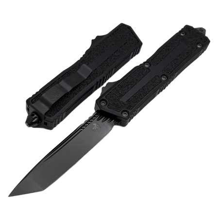 Microtech Scarab II Gen III T/E OTF Knife Black Aluminum, Shadow DLC M390MK by Tony Marfione (1279-1DLCTSH)