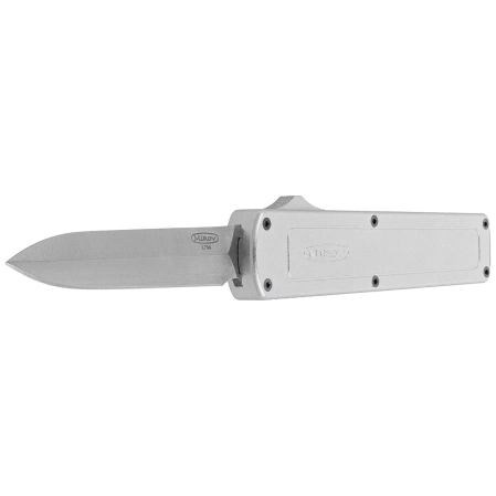 Nóż automatyczny Mikov Raptor Silver Aluminium, Satin D2 (V2411048)