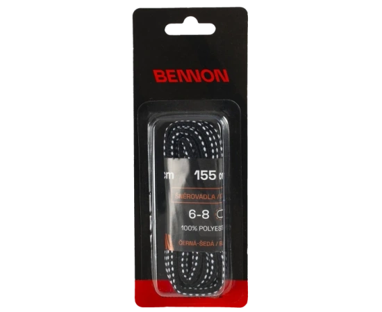 Bennon Laces black and gray 155cm (D33155)