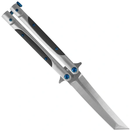 Nóż motylek Tokisu Balisong Black G10/Steel, CNC Satin 7Cr17Mov (02198)