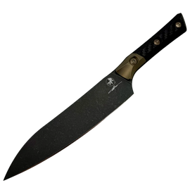 Nóż kuchenny Microtech Utility Signature Bronze Titanium Bolster/Carbon Fiber, Black DLC M390MK (3400B-1DLCCFS)