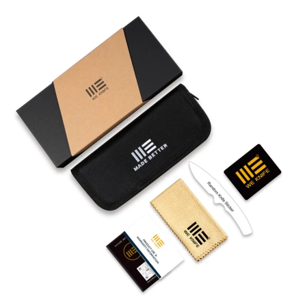 Nóż składany WeKnife Micro Trogon Black Titanium, Black Stonewashed M390 by Brian Brown (WE24043-1)