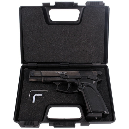 Zestaw pistolet wiatrówka Voltran Ekol ES 66 Black 4.5 mm, 1500 BBs, 10 kapsuł, tarcze
