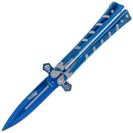 Martinez Albainox Balisong Knife RainBlue Steel, RainBlue 3Cr13Mov (02282)