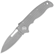 Nóż składany Demko AD20.5 Slicer Shark Milled Titanium, Stonewashed CPM 3V by Andrew Demko (AD20.5-3V-Milled TI-SS)