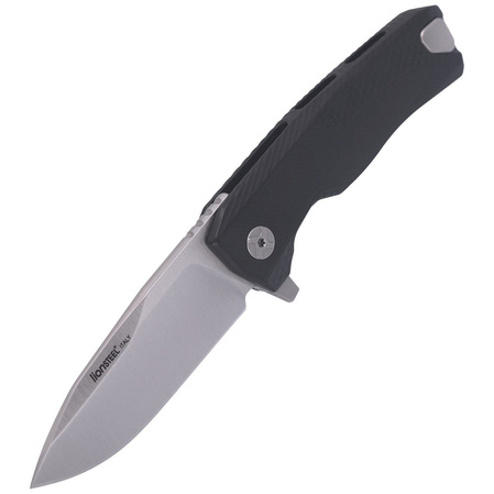 LionSteel ROK Knife Black Aluminum, Satin M390 by Molletta (ROK A BS)