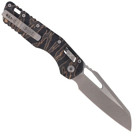Microtech MSI S/E Knife Tiger Stripe Camo Tri-Grip Polymer, Apocalyptic M390MK by Tony Marfione (210T-10APPMTSC)