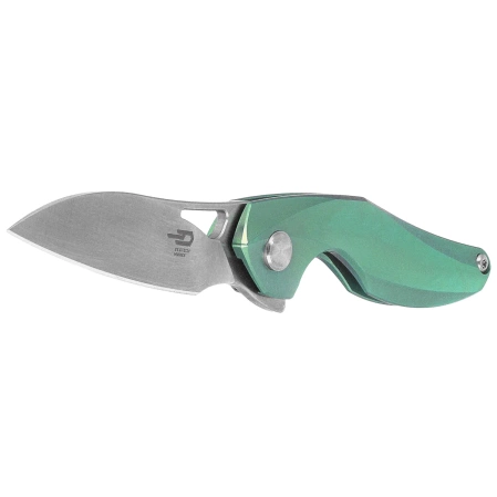 Nóż na szyję Bestech The Reticulan Green Titanium, Stonewashed / Satin CPM S35VN by Elijah Isham (BT1810C)
