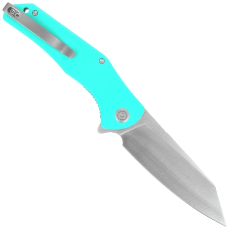 Kubey Flash KU158M Knife , Light Blue G10, Satin San Mai M2