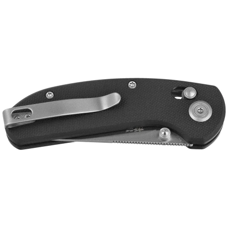 Kubey Sparrow Knife Black G10, Satin San Mai AUS-10 (KU449A)