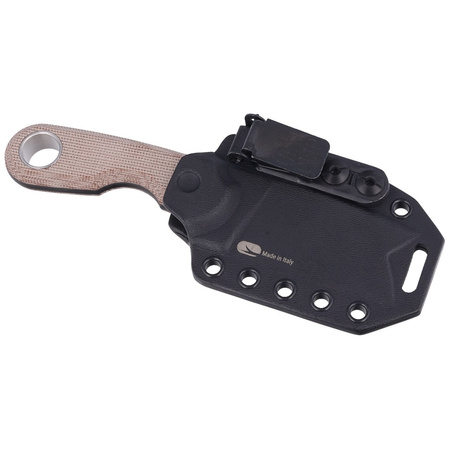 Viper Berus 1 Natural Canvas Micarta, Black PVD M390 by Tommaso Rumici Knife (VT4012DCN)