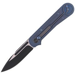 WE Knife Double Helix Blue Titanium, Black Stonewashed CPM S35VN (815C)