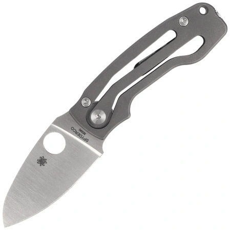 Nóż składany Spyderco Pits 2 Slipit Gray Titanium, Satin M390 by Mike Read (C269TIP)