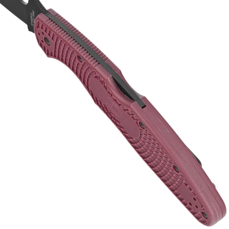 Spyderco Police 4 Sprint Run Burgundy FRN, TiCN Micro-Melt PD#1 by Sal Glesser (C07BGBKP4)