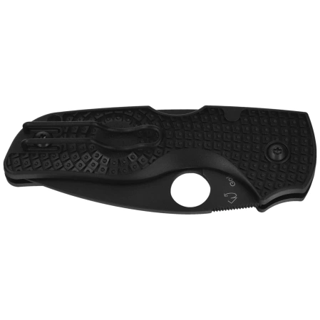 Spyderco Lil' Native Lightweight Knife Black FRN, Black DLC CTS BD1N by Eric Glesser (C230PBBK)