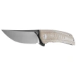 Bestech Swift Beige Micarta, Satin/Black D2 Knife (BG30C-2)