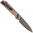 Kizer Begleiter 2.9 CL Knife Brown Norplex UltreX Micarta, Acid Washed Damascus by Azo (V3458.2CDA2)