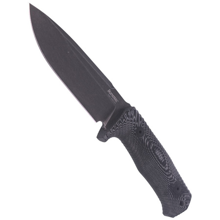 LionSteel Tactical Knife Black Micarta, PVD / Stone Washed Niolox by Molletta (T5B MI)