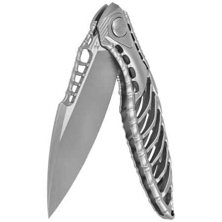 Rike Knife Thor 6 Plus Gray Titanium, Beadblasted Bohler M390 (RK Thor6 Plus-P)