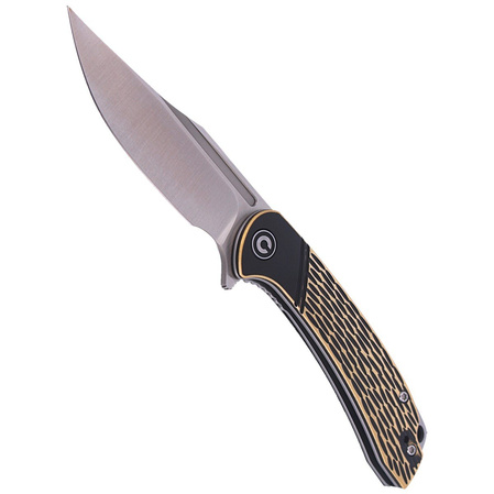CIVIVI Knife Dogma Black Polished Brass, Satin Finish (C2014A)