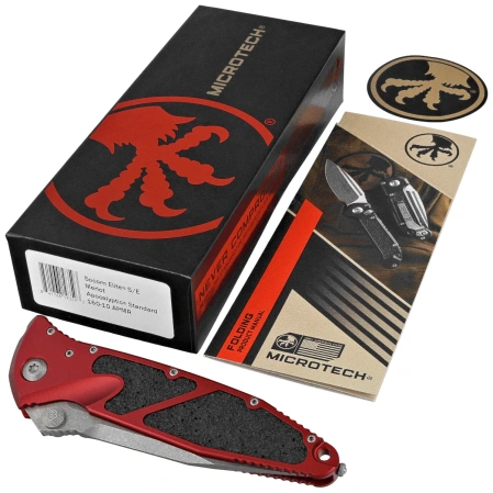 Nóż składany Microtech Socom Elite S/E-M Merlot Aluminium, Apocaliptic M390 by Tony Marfione (160-10APMR)