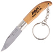 MAM Iberica Mini Pocket Knife with Key Ring Light Beech Wood, Inox HW, Satin 420 (2000-LW)