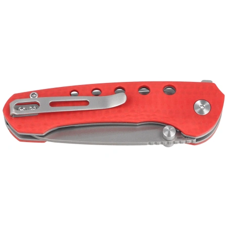 Remette BEE-R w/Titanium Toothpick Knife Red G10, Sandblasted 14C28N