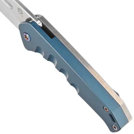 Nóż składany Medford Praetorian Swift FL Flipper Tumbled Blade, Blue Handle, Flamed HW/Clip, S45VN (MKFF2064TD-44TM-TFCF-Q4)