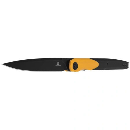 Nóż składany Bestechman Lanza Black/Yellow G10, Black Stonewashed 14C28N by Grzegorz Grabarski (BMK14F)