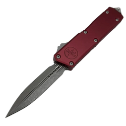 Microtech Scarab II Gen III Executive D/E OTF Knife Merlot Aluminum, Apocalyptic M390MK by Tony Marfione (1175-10APMR)
