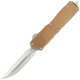NóMicrotech Scarab II Gen III Executive D/E-S OTF Knife Tan Aluminum, Stonewashed M390MK by Tony Marfione (1181-10TA)