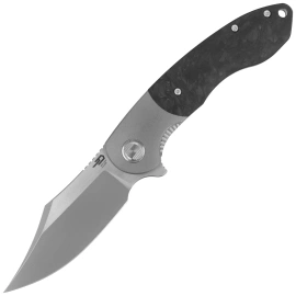 Bestech Bowietie Grey Titanium/Carbon Fiber, Stonewashed/Satin M390 (BT1906A)