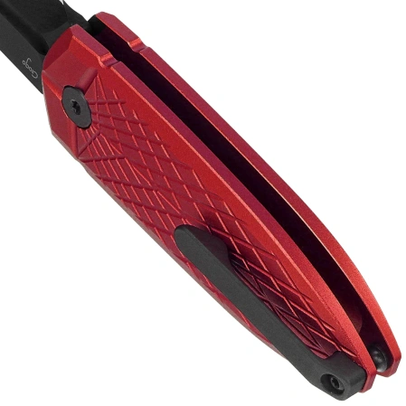 Nóż składany Bestech QUQU Red Aluminium, Black DLC 14C28N by Gogo (BG57B-4)