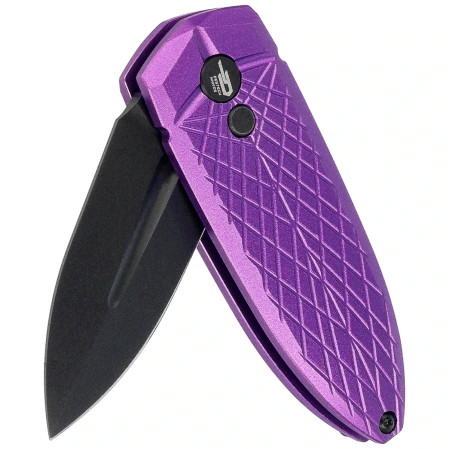 Bestech QUQU Purple Aluminum, Black DLC 14C28N by Gogo Knife (BG57B-5)