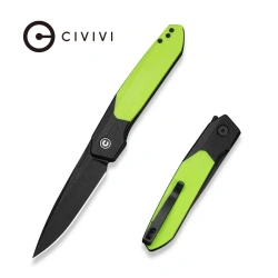 Nóż składany Civivi Brr15 Black / Neon Green G10, Black Stonewashed Nitro-V (C25063-2)
