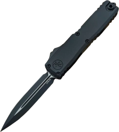 Microtech UTX-70 Gen IV D/E OTF Knife Black Aluminum, Black M390MK by Tony Marfione (11474-1T)