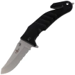 Nóż składany ratowniczy Third Decor Habitat K2936 Black Aluminum, Satin 420 (TH-K2936)