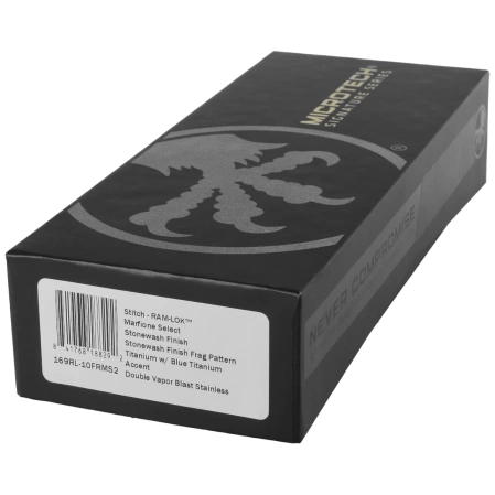 Nóż składany Microtech Marfione Select Stitch Ram-Lok S/E Frag Titanium, Double Vapor Blast HW, Stonewashed M390MK by Borka Blades and Tony Marfione (169RL-10FRMS2)