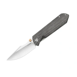Kizer Harpoon Fold Knife Gray Titanium / Black Norplex UltreX Micarta, Satin Elmax by Maverick Customs (Ki4784A2)