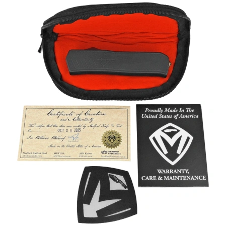 Medford MERC-1 D/E OTF Knife Blue Aluminium, Bronze Clip, Tumbled S45VN by Greg Medford (MK2134TG-44AU-Q2C1-B1)