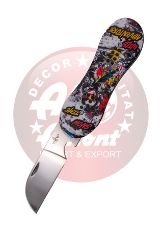 Nóż składany Third Decor Habitat N119C Snowboard Double-Sided 3D Snowboarder Aluminium, Mirror 420 (TH-N119C)