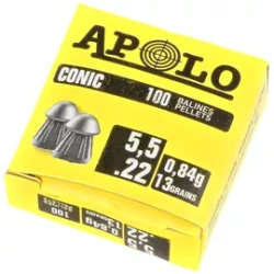 Apolo Conic AirGun Pellets 5.5 mm, 100 pcs 0.84g/13.0gr (20004)